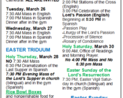 Holy Week Schedule 2024